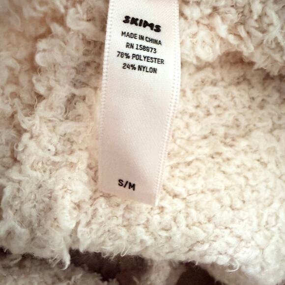 SKIMS Cozy Knit Wrap Top & Jogger Rose Pink Long Sleeve Cropped  Soft Lounge S/M - Picture 10 of 14